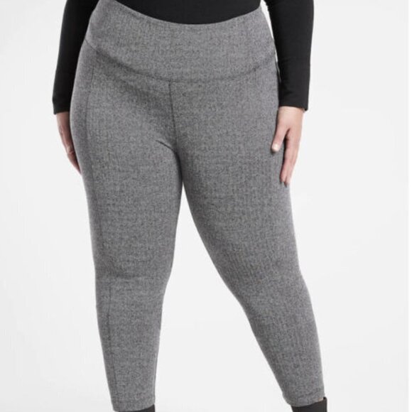 Athleta Delancey Herringbone Tight Black Size xlarge - Picture 1 of 8